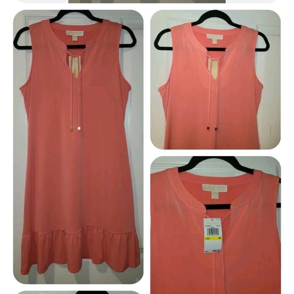 MICHAEL KORS NECTAR DRESS MK LOGO TIE FRONTSIZE MEDIUM$98 PLUS TAX - Picture 1 of 10